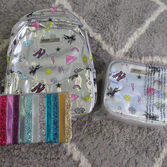 Justice Holo Sticker Full Size Backpack